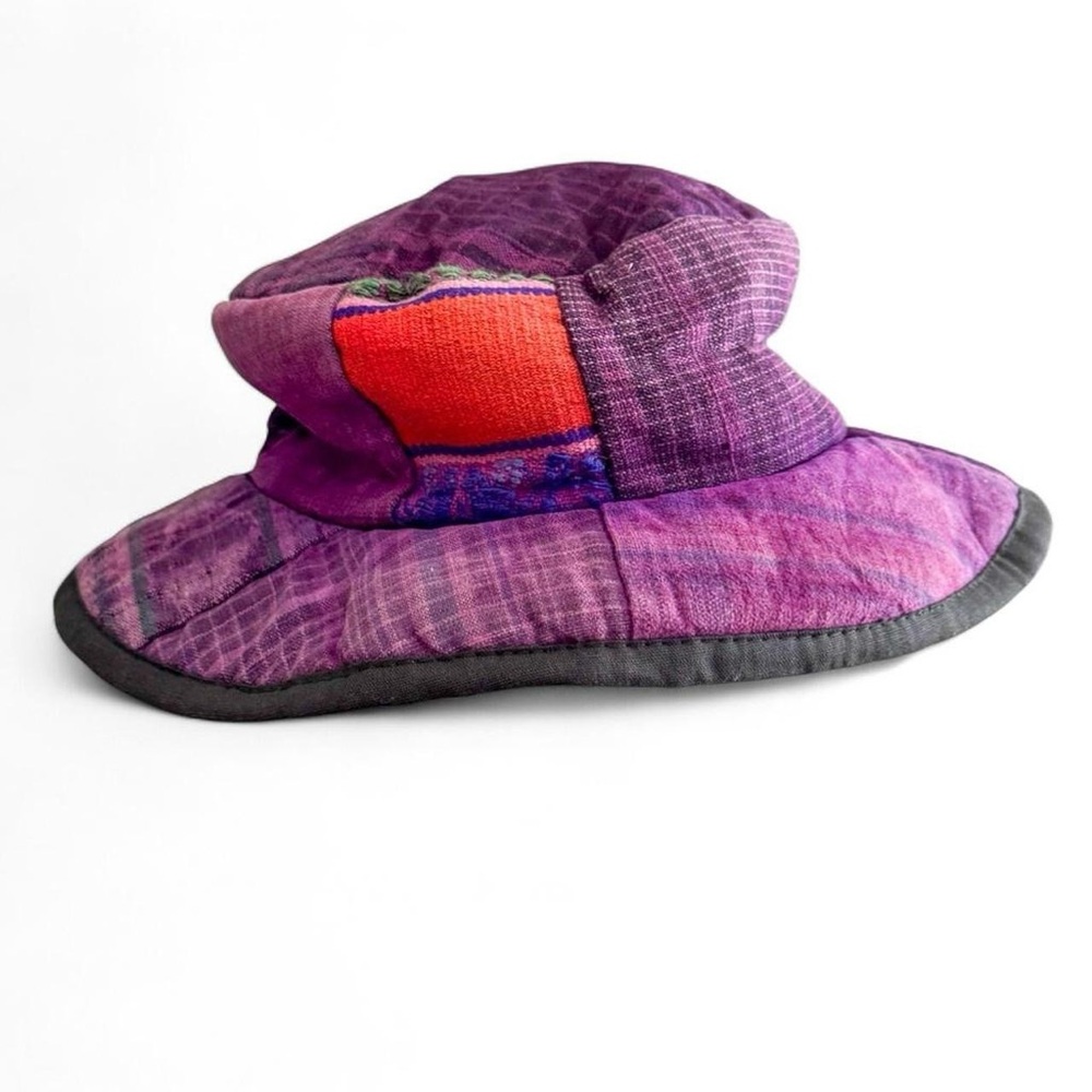 Vibrant Purple Patchwork Hat - image 1